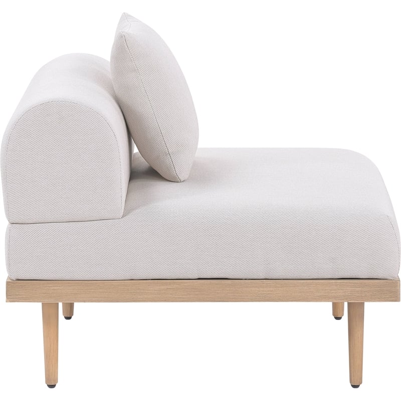 Meridian Furniture Beige Laguna Olefin Patio Armless Modular Chair