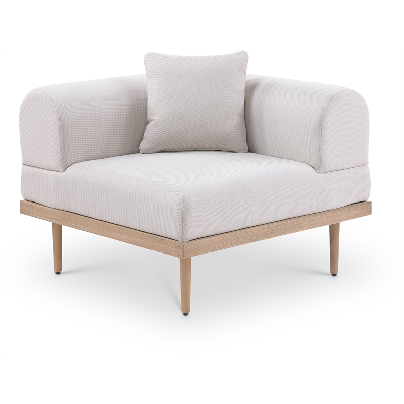 Meridian Furniture Beige Laguna Olefin Patio Corner Modular Chair