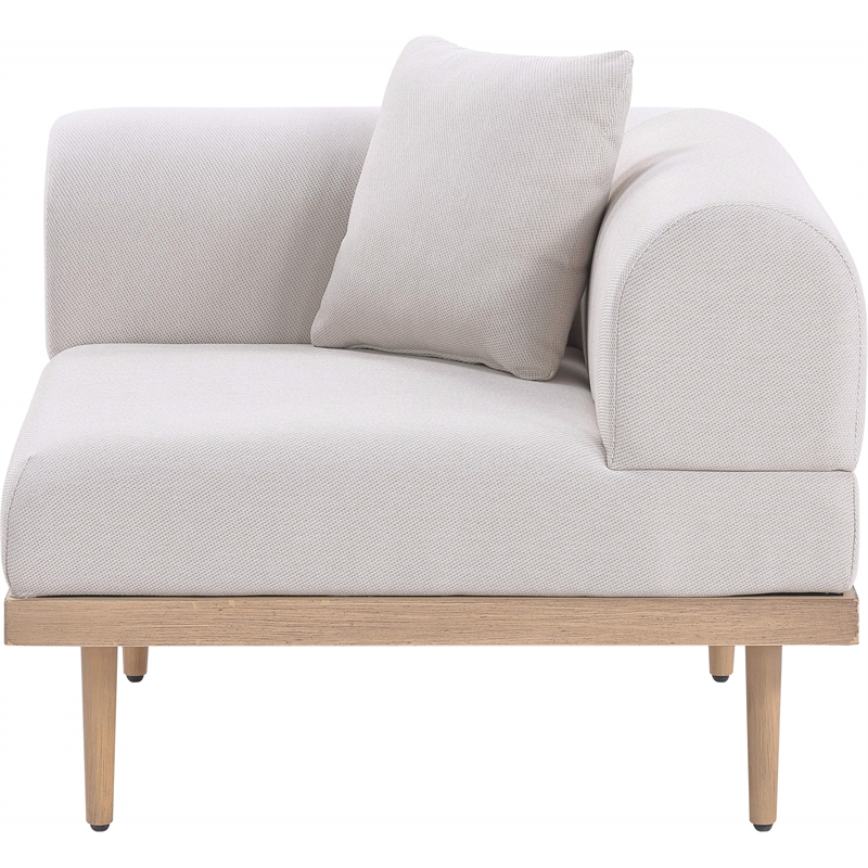 Meridian Furniture Beige Laguna Olefin Patio Corner Modular Chair