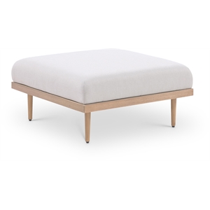Meridian Furniture 35.5&quot Beige Laguna Olefin Patio Modular Ottoman
