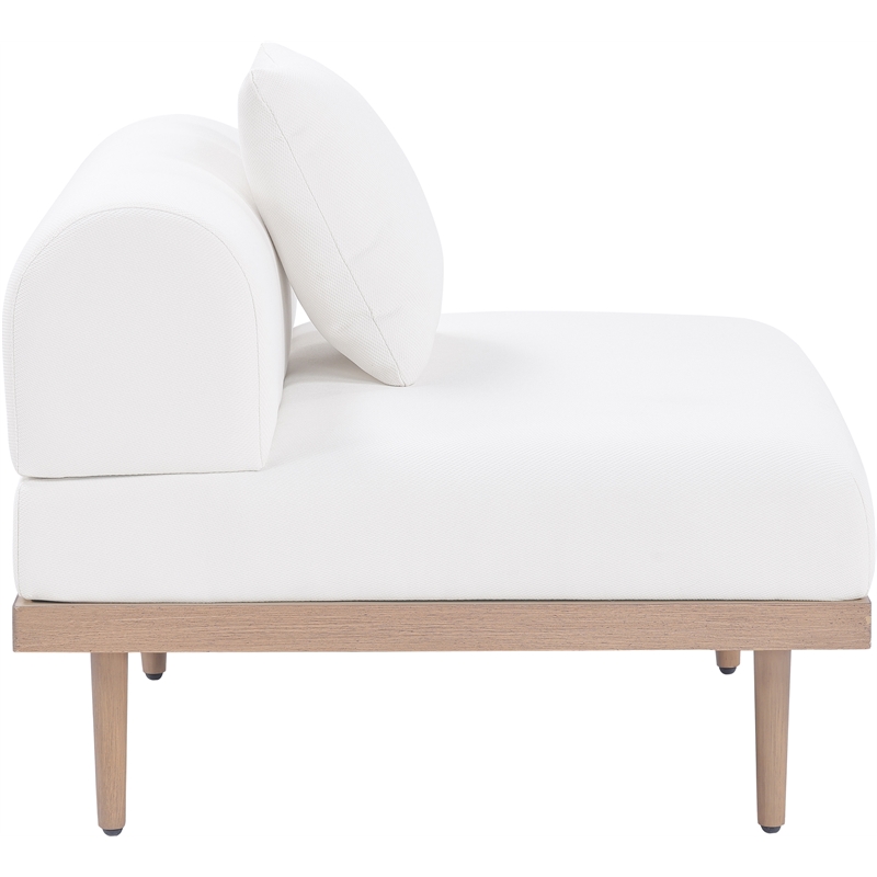 Meridian Furniture Cream Laguna Olefin Patio Armless Modular Chair