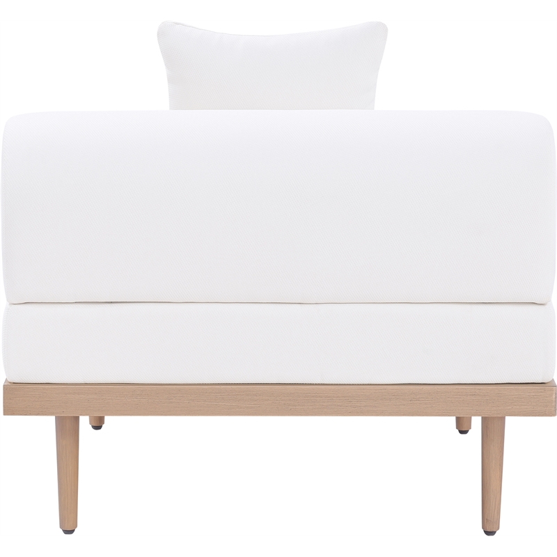 Meridian Furniture Cream Laguna Olefin Patio Armless Modular Chair