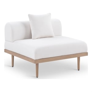 Meridian Furniture Cream Laguna Olefin Patio Armless Modular Chair