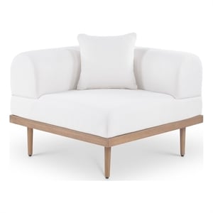 Meridian Furniture Cream Laguna Olefin Patio Corner Modular Chair
