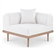 Meridian Furniture Cream Laguna Olefin Patio Corner Modular Chair