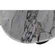 Meridian Furniture Puglia White Marble Top And Oak Wood Base Coffee Table