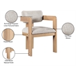 Meridian Furniture Sacha Beige Linen Textured Fabric Dining Chair (Set of 2)