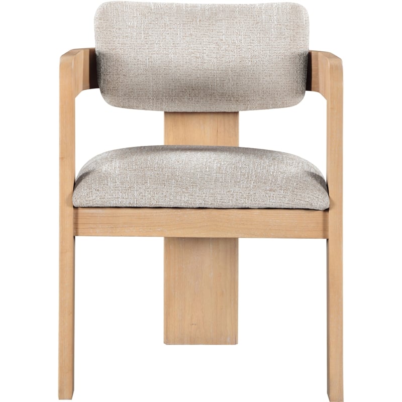 Meridian Furniture Sacha Beige Linen Textured Fabric Dining Chair (Set of 2)