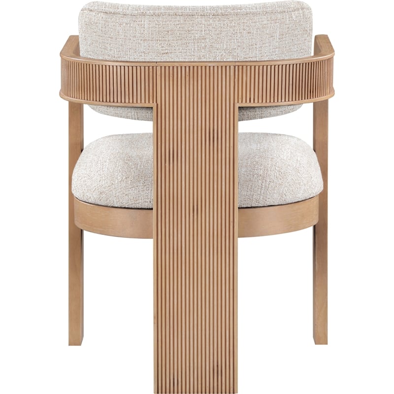 Meridian Furniture Sacha Beige Linen Textured Fabric Dining Chair (Set of 2)