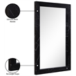 Meridian Furniture Pavia Black Genuine Marble Frame Mirror