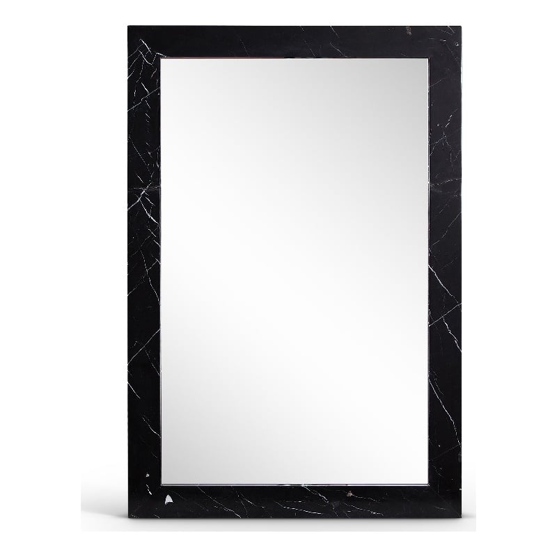 Meridian Furniture Pavia Black Genuine Marble Frame Mirror
