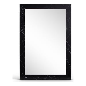 Meridian Furniture Pavia Black Genuine Marble Frame Mirror