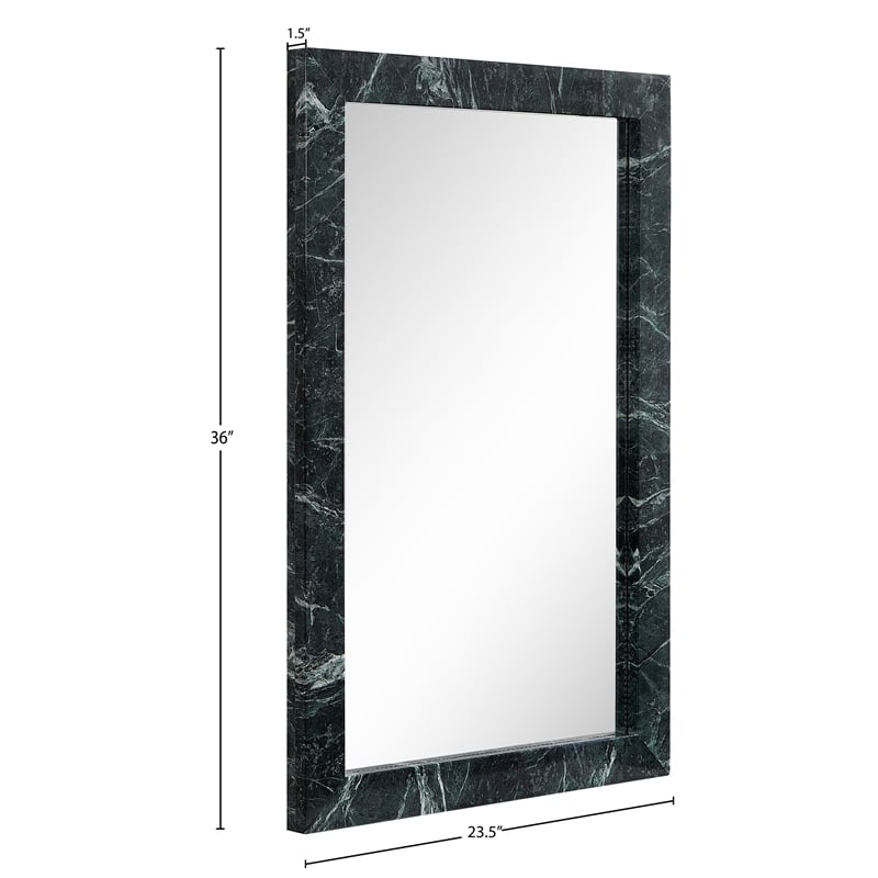 Meridian Furniture Pavia Green Genuine Marble Frame Mirror