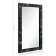 Meridian Furniture Pavia Green Genuine Marble Frame Mirror