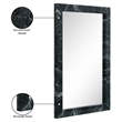 Meridian Furniture Pavia Green Genuine Marble Frame Mirror
