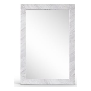 Meridian Furniture Pavia White Genuine Marble Frame Mirror