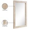Meridian Furniture Pavia Natural Genuine Travertine Frame Mirror