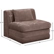 Meridian Furniture Stellar Brown Chenille Fabric Modular Chair