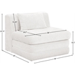 Meridian Furniture Stellar Cream Chenille Fabric Modular Chair