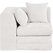 Meridian Furniture Stellar Cream Chenille Fabric Corner Modular Chair
