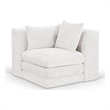 Meridian Furniture Stellar Cream Chenille Fabric Corner Modular Chair
