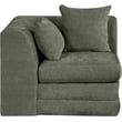 Meridian Furniture Stellar Green Chenille Fabric Corner Modular Chair