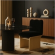 Meridian Furniture Shaw Black Chenille Fabric Upholstered Dining Chair