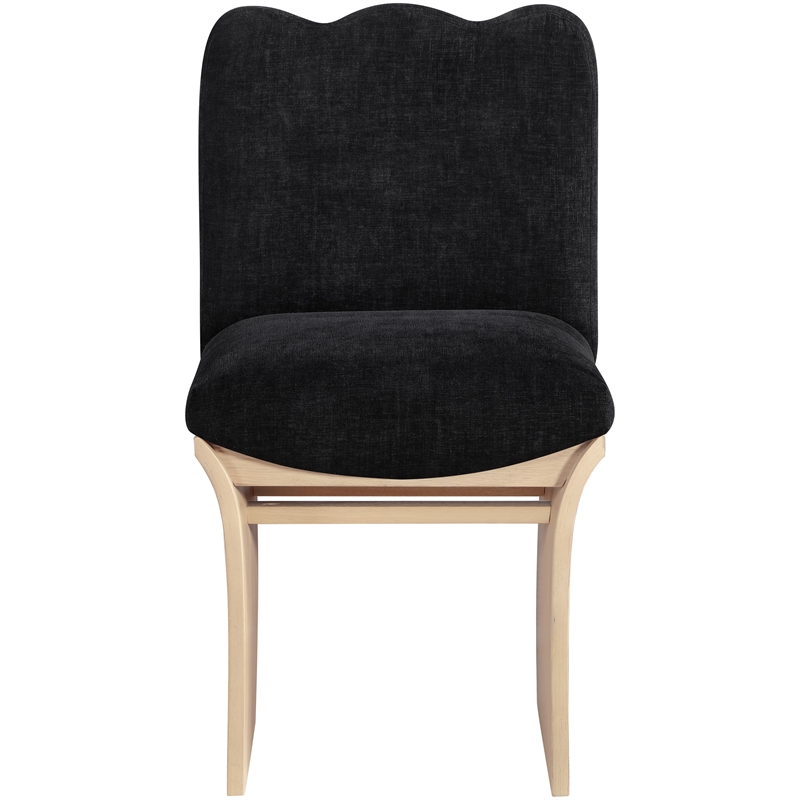 Meridian Furniture Shaw Black Chenille Fabric Upholstered Dining Chair