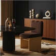Meridian Furniture Shaw Brown Chenille Fabric Upholstered Dining Chair