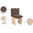 Meridian Furniture Shaw Brown Chenille Fabric Upholstered Dining Chair