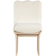 Meridian Furniture Shaw Cream Chenille Fabric Upholstered Dining Chair