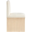 Meridian Furniture Shaw Cream Chenille Fabric Upholstered Dining Chair