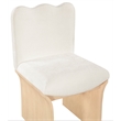 Meridian Furniture Shaw Cream Chenille Fabric Upholstered Dining Chair