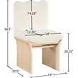 Meridian Furniture Shaw Cream Chenille Fabric Upholstered Dining Chair