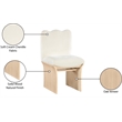 Meridian Furniture Shaw Cream Chenille Fabric Upholstered Dining Chair