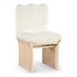 Meridian Furniture Shaw Cream Chenille Fabric Upholstered Dining Chair