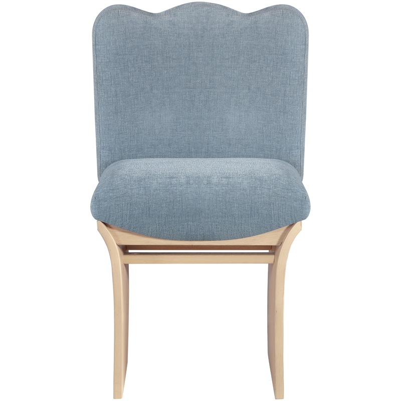 Meridian Furniture Shaw Light Blue Chenille Fabric Upholstered Dining Chair