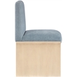 Meridian Furniture Shaw Light Blue Chenille Fabric Upholstered Dining Chair
