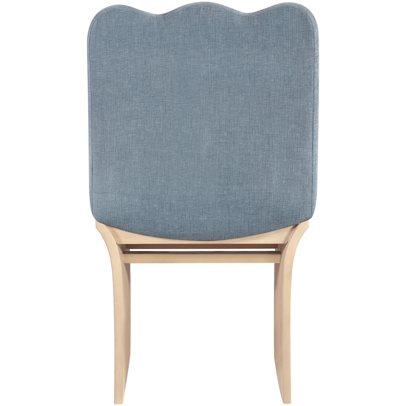Meridian Furniture Shaw Light Blue Chenille Fabric Upholstered Dining Chair