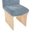 Meridian Furniture Shaw Light Blue Chenille Fabric Upholstered Dining Chair