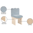 Meridian Furniture Shaw Light Blue Chenille Fabric Upholstered Dining Chair
