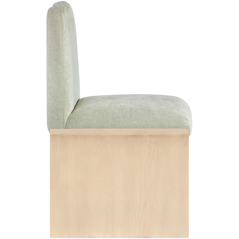 Meridian Furniture Shaw Mint Chenille Fabric Upholstered Dining Chair