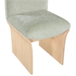 Meridian Furniture Shaw Mint Chenille Fabric Upholstered Dining Chair