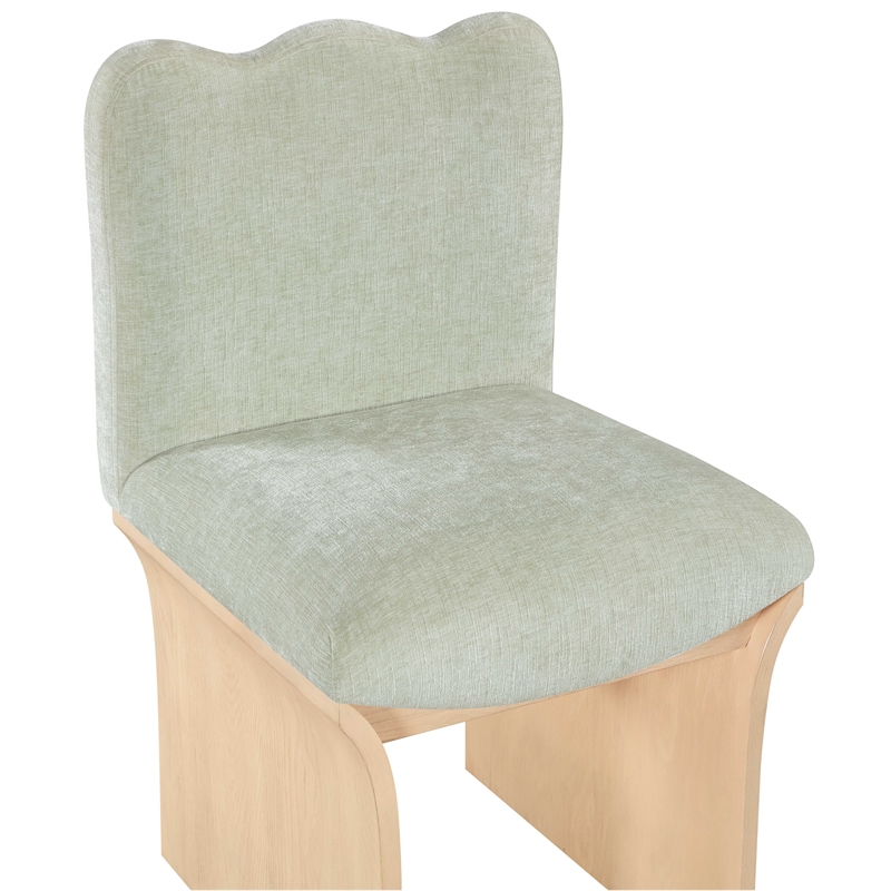 Meridian Furniture Shaw Mint Chenille Fabric Upholstered Dining Chair