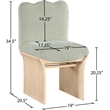 Meridian Furniture Shaw Mint Chenille Fabric Upholstered Dining Chair