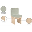 Meridian Furniture Shaw Mint Chenille Fabric Upholstered Dining Chair