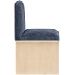 Meridian Furniture Shaw Navy Chenille Fabric Upholstered Dining Chair