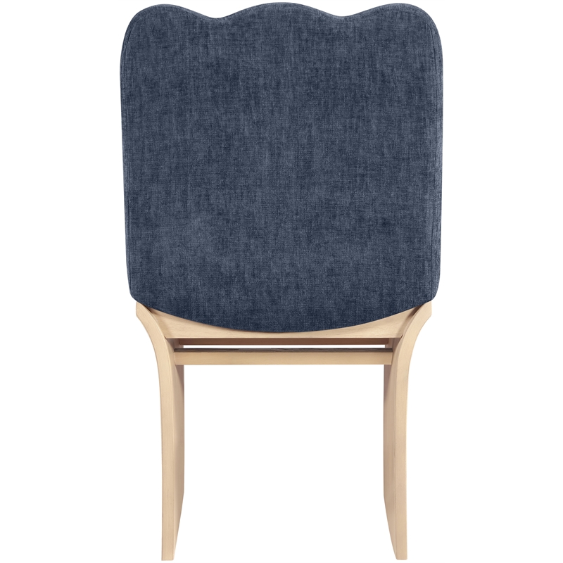 Meridian Furniture Shaw Navy Chenille Fabric Upholstered Dining Chair