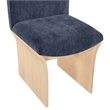 Meridian Furniture Shaw Navy Chenille Fabric Upholstered Dining Chair