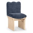 Meridian Furniture Shaw Navy Chenille Fabric Upholstered Dining Chair